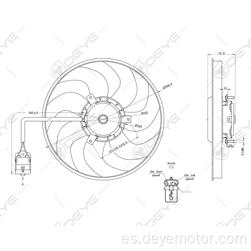 Ventilador de refrigeración con radiador para OPEL CORSA CLASSIC